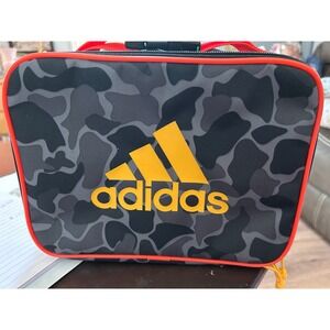 Adidas‎ Lunch Box Bag Camo Insulated Soft Cooler Black Orange Yellow Kids
